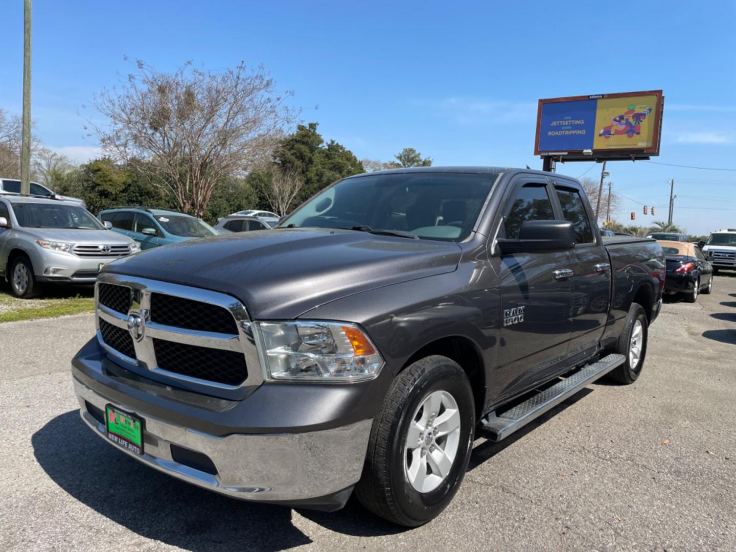 2017 GRAY RAM 1500 SLT (1C6RR6GG5HS) with an 3.6L engine, Automatic transmission, located at 5103 Dorchester Rd., Charleston, SC, 29418-5607, (843) 767-1122, 36.245171, -115.228050 - Photo#2